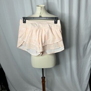 CALIA by Carrie Underwood Layered Running Shorts Pink Size M | Athletic Shorts
